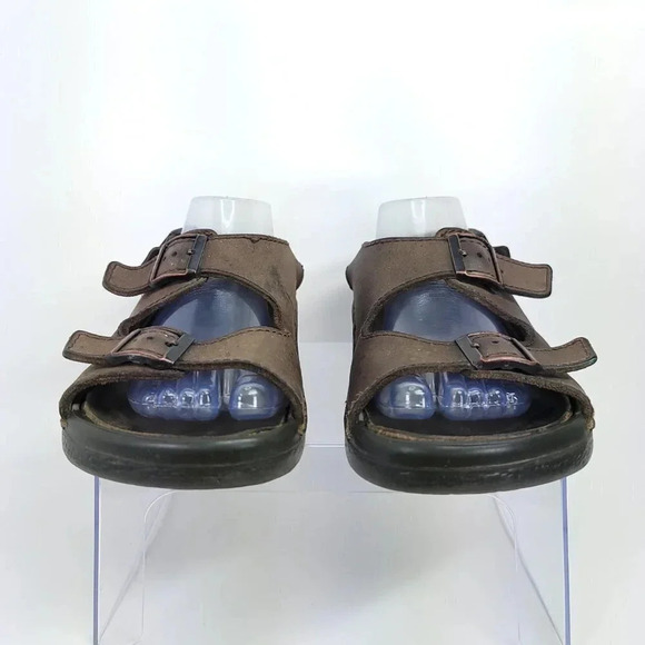 Birkenstock Men's 7 Women 9 Tatami 2 Strap Brown Leather Sandal Shoes Normcore - Picture 7 of 12